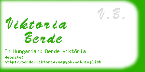 viktoria berde business card